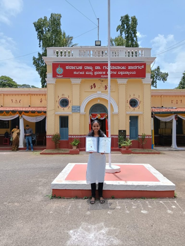ವೃಂದಾಗೆ ವಿದ್ವತ್ ಅಂತಿಮ ಪರೀಕ್ಷೆಯಲ್ಲಿ ತೃತೀಯ ರ್ಯಾಂಕ್